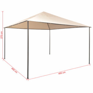 vidaXL Paviljong 4x4 m stål beige - Bild 8