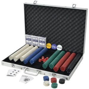 vidaXL Pokerset med 1000 marker aluminium - Bild 2