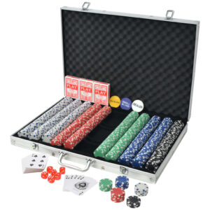 vidaXL Pokerset med 1000 marker aluminium - Bild 2