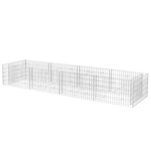 vidaXL Planteringsgabion upphöjd stål 360x90x50 cm - Bild 2