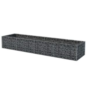 vidaXL Planteringsgabion upphöjd stål 360x90x50 cm - Bild 3