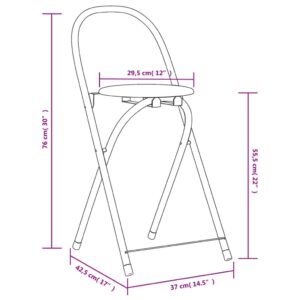 vidaXL Vikbar matgrupp 5 delar MDF - Bild 9