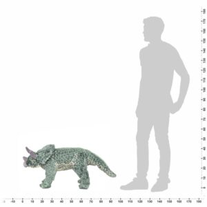 vidaXL Stående leksaksdinosaurie triceratops plysch grön XXL - Bild 4