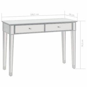 vidaXL Konsolbord spegel MDF och glas 106,5x38x76,5 cm - Bild 8