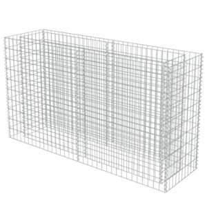 vidaXL Planteringsgabion upphöjd galvaniserat stål 180x50x100 cm - Bild 2