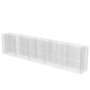 vidaXL Planteringsgabion upphöjd galvaniserat stål 450x50x100 cm - Bild 2