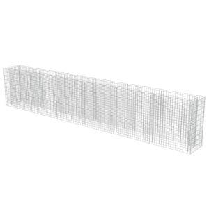 vidaXL Planteringsgabion upphöjd galvaniserat stål 540x50x100 cm - Bild 2