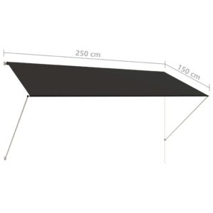 vidaXL Markis 250x150 cm antracit - Bild 8