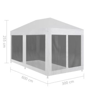 vidaXL Partytält med 6 sidoväggar i nät 6x3 m - Bild 5