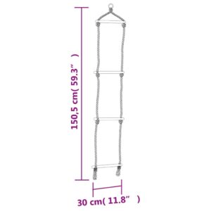 vidaXL Gungsits med rep blå 37x15 cm PE - Bild 10