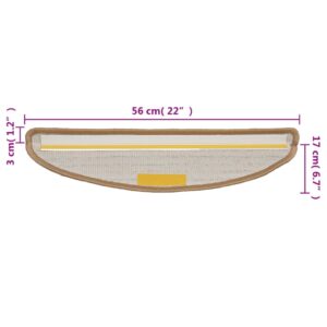 vidaXL Trappstegsmattor 15 st beige 56x17x3 cm - Bild 8