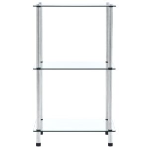 vidaXL Hylla 3 hyllplan transparent 40x40x67 cm härdat glas - Bild 2