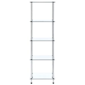 vidaXL Hylla 5 hyllplan transparent 40x40x130 cm härdat glas - Bild 2