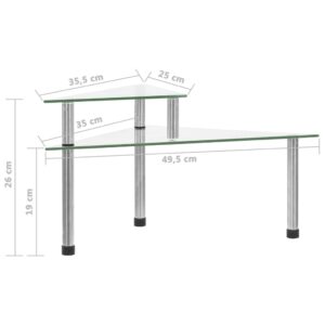 vidaXL Kökshylla transparent 49,5x35x19 cm härdat glas - Bild 6