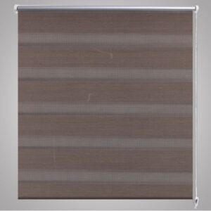 Rullgardin randig brun 80 x 150 cm transparent - Bild 4