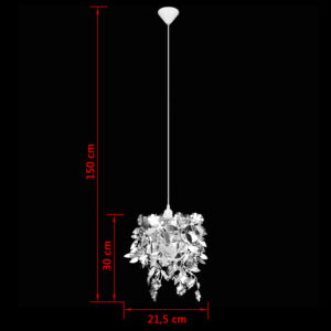 Taklampa Paljettlampa silverfärg 21,5x30 cm - Bild 9