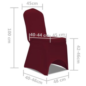 Stolklädsel Stretch Burgundy 6-pack - Bild 8