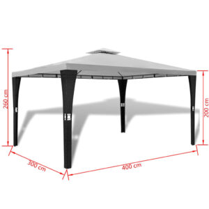 vidaXL Paviljong med tak 3x4 m gräddvit - Bild 7