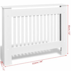 vidaXL Elementskydd MDF 112 cm vit - Bild 4