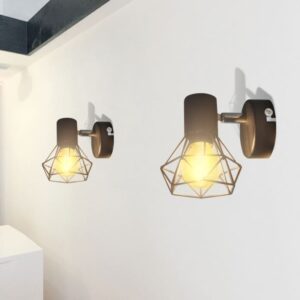 Taklampa industri-design spotlights 2 st LED-glödlampor svart - Bild 4