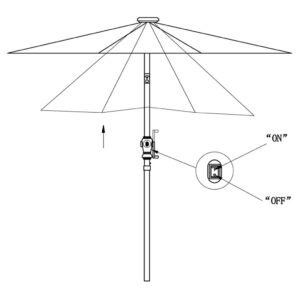 vidaXL LED Frihängande parasoll 3 m grönt - Bild 10