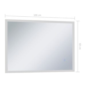 vidaXL Badrumsspegel LED med touch-sensor 100x60 cm - Bild 8