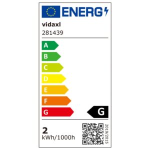 vidaXL Taklampa med glödlampor 2 W svart E27 - Bild 8