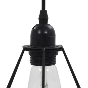 vidaXL Taklampa med diamantdesign svart 3 x E27-lampa - Bild 6