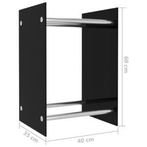 vidaXL Vedställ svart 40x35x60 cm glas - Bild 6