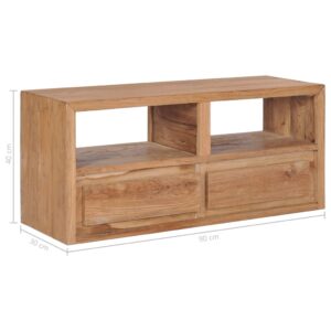 vidaXL TV-bänk 90x30x40 cm massiv teak - Bild 8