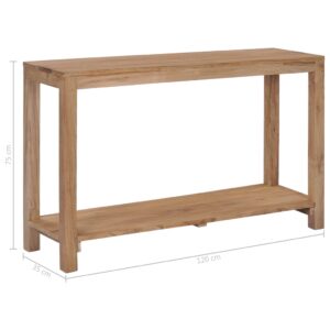 vidaXL Konsolbord 120x35x75 cm massiv teak - Bild 6