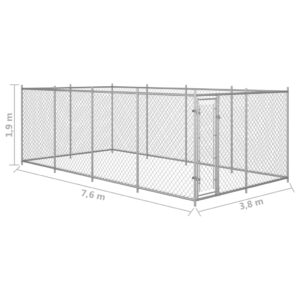 vidaXL Hundgård för utomhusbruk 8x4x2 m - Bild 5