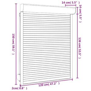 vidaXL Rulljalusi aluminium 120x150 cm antracit - Bild 6