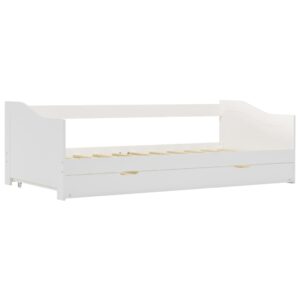 vidaXL Bäddsoffa ram vit furu 90x200 cm - Bild 3