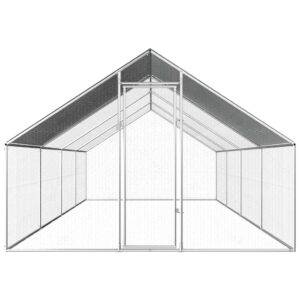 vidaXL Hönsbur för utomhusbruk 2,75x8x1,92 m galvaniserat stål - Bild 2