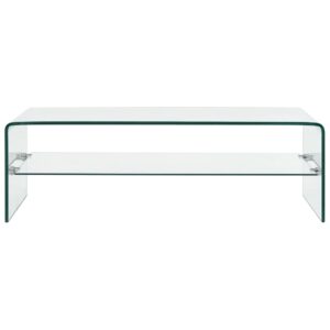 vidaXL Soffbord genomskinlig 98x45x31 cm härdat glas - Bild 2