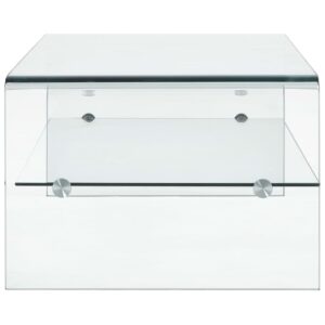 vidaXL Soffbord genomskinlig 98x45x31 cm härdat glas - Bild 3