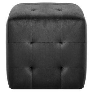 vidaXL Sittpuff 2 st svart 30x30x30 cm sammetstyg - Bild 3