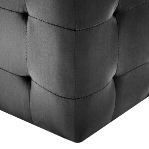 vidaXL Sittpuff 2 st svart 30x30x30 cm sammetstyg - Bild 5