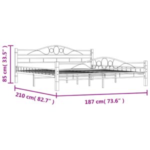 vidaXL Sängram svart metall 180x200 cm - Bild 10