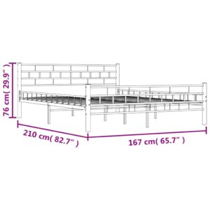 vidaXL Sängram vit metall 160x200 cm - Bild 10