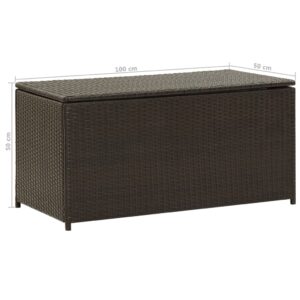 vidaXL Dynbox konstrotting 100x50x50 cm brun - Bild 9