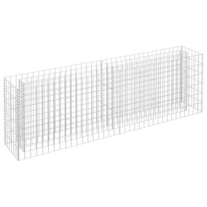 vidaXL Planteringsgabion upphöjd galvaniserat stål 180x30x60 cm - Bild 2