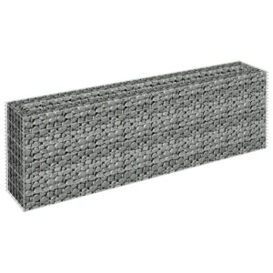 vidaXL Planteringsgabion upphöjd galvaniserat stål 180x30x60 cm - Bild 3