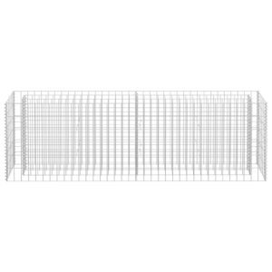 vidaXL Planteringsgabion upphöjd galvaniserat stål 180x30x60 cm - Bild 4