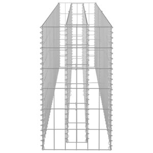 vidaXL Planteringsgabion upphöjd galvaniserat stål 180x30x60 cm - Bild 5