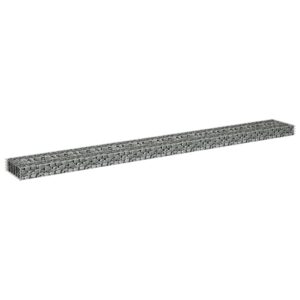 vidaXL Planteringsgabion upphöjd galvaniserat stål 270x30x10 cm - Bild 3