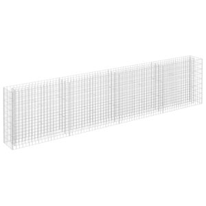 vidaXL Planteringsgabion upphöjd galvaniserat stål 360x30x90 cm - Bild 2