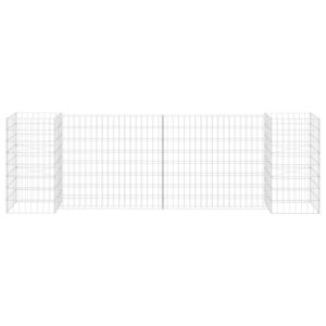 vidaXL Planteringsgabion H-formad stål 260x40x80 cm - Bild 3