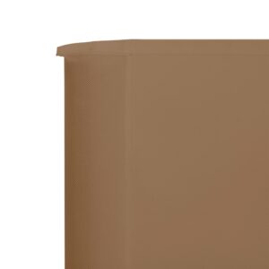 vidaXL Vindskydd 3 paneler tyg 400x80 cm taupe - Bild 4